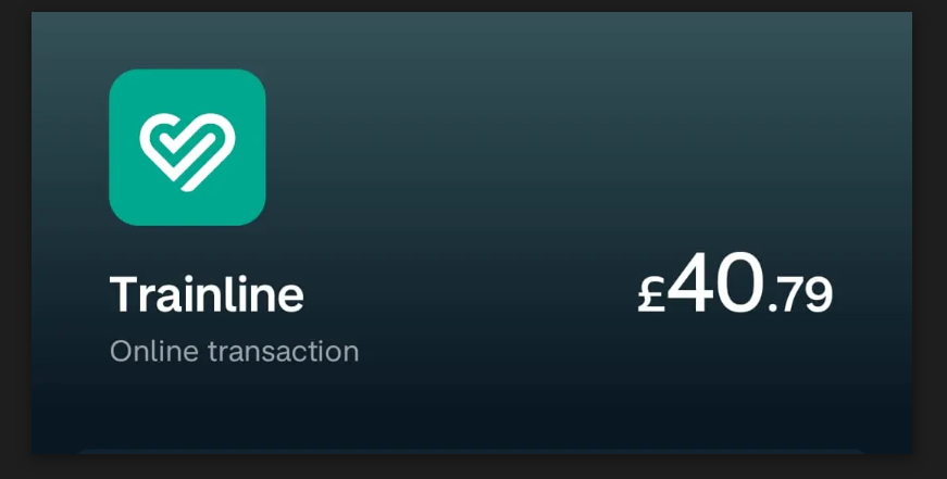 Trainline online bank transaction confirmation not accepted